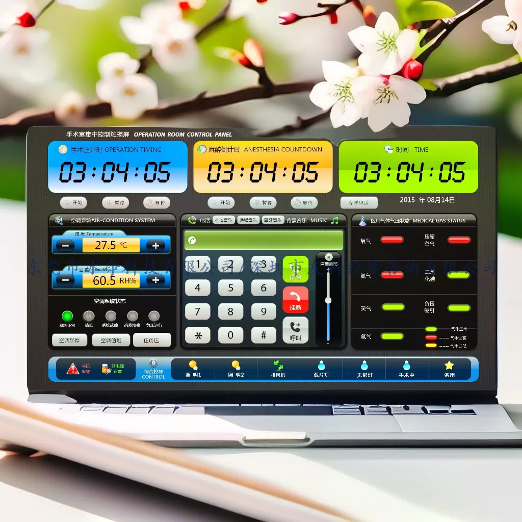 液晶触摸屏嵌入式中央情报面板——一屏掌控·智慧手术